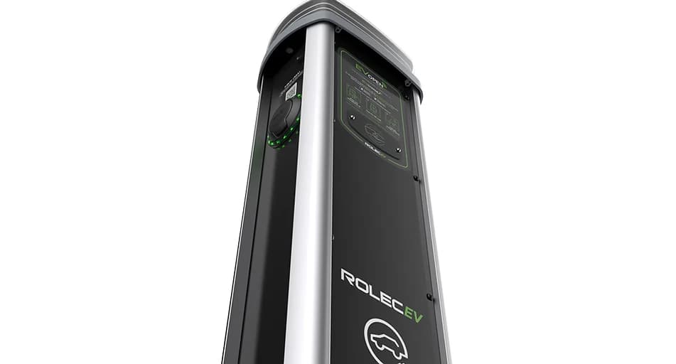 Rolec commercial EV charging pedestal