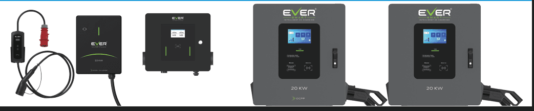 EverSmart portable charging unit with cable and connectors
